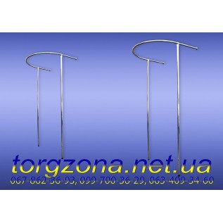 Примірочна пристінна заокруглена 110х105х200см. з двома опорами 